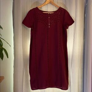 old navy | red shift dress